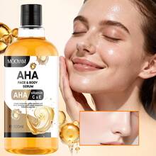 500毫升 AHA 果酸身体精华液 - 蕴含 AHA、维生素 C 和维生素 E。深层滋润提亮肤色，补水保湿，均匀肤色，紧致透亮，无香精，男女通用，适合干性、浅米色肌肤。 - 什麼 - 查看 3