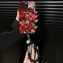 Funda de teléfono con dibujos animados a la moda, funda protectora anti-caídas para Samsung S25 Ultra GALAXY S22/23/24/25/26 para 17/16/15/14/13/12 17PROMAX - caso+cadena - Ver 2