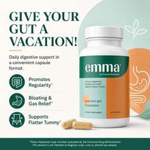 2-Pack Bundle|Emma Digestive Support, Bloating & Gas Relief, Supports Regularity & Flatter Tummy, 60 Capsules/Bottle - 2 Bottles - View 2