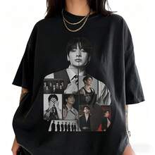 B TS J Ung Kook Shirt Bias Graphic Tee B TS Arirang T-Shirt Vintage Army Merch J Ungkookie Tee Retro J Ungkook K-Pop Fan Gifts - 黑色 - 查看 1
