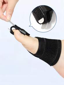 Soft Toe Compression Band, Adjustable ToeWrap For Foot Comfort, Reusable Foot CareProtector - Black - View 1