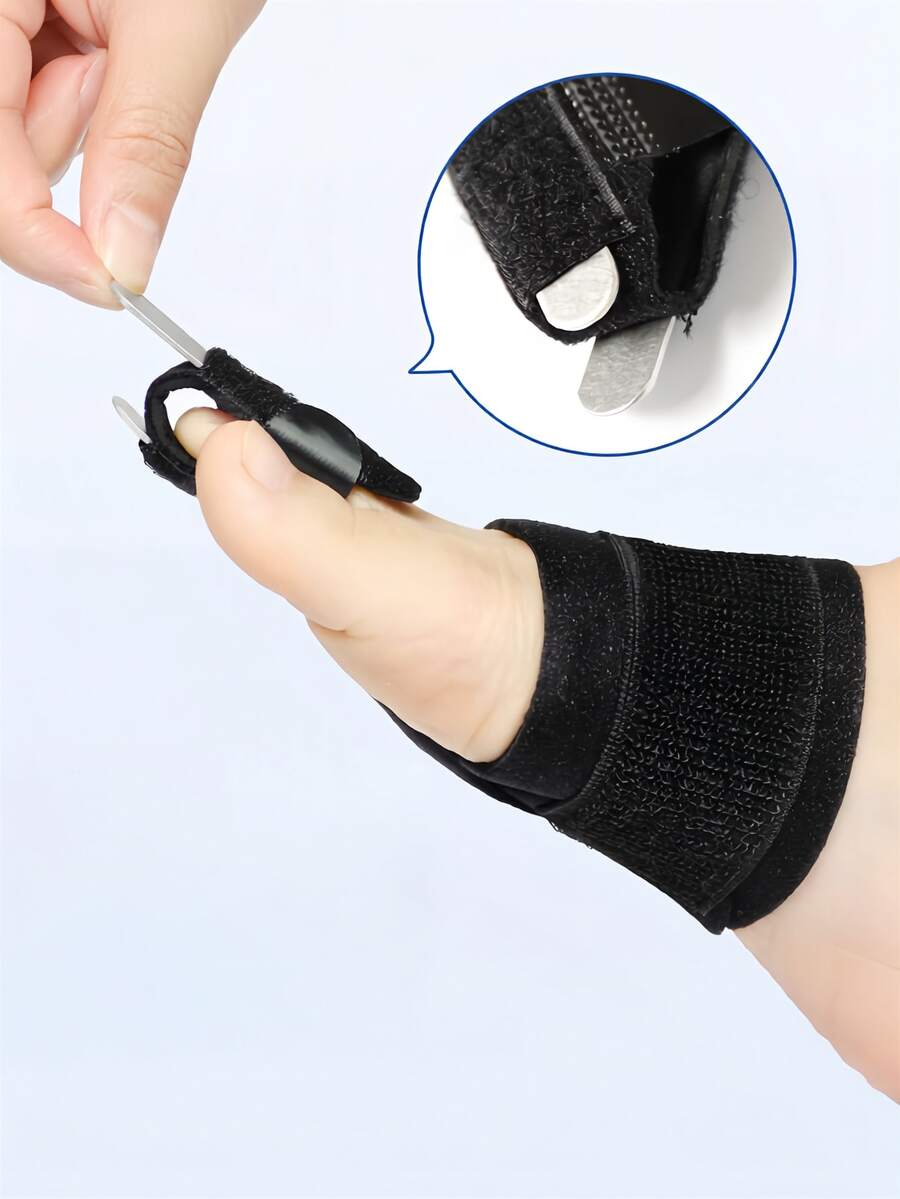 Soft Toe Compression Band, Adjustable ToeWrap For Foot Comfort, Reusable Foot CareProtector - Black - View 1