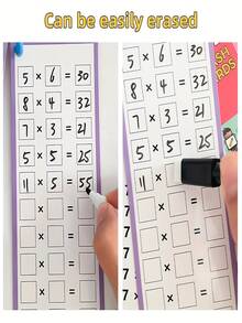 1 Set Math Addition Subtraction Multiplication Division Flash Cards, Erasable Reusable Learning Flash Cards For Kids, Boys And Girls Teaching Cards, Math Educational Toys, Self-Check Learning Cards, With 2 Pens And 1 Ring, For Math Learning, Perfect For Home Teaching, Teacher's Teaching Aid, Ideal Choice For Learning Math, Children Learning, Holiday, Christmas Stocking Stuffer Gift - 彩色 - 查看 7