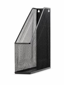 Revistero/archivador de lujo de malla de acero (1 unidad, negro, plateado),Organizador De Documentos De Malla Metálica En Negro Y Plata, Soporte Vertical Para Revistas Con Diseño Transparente Y Fácil De Colgar, Archivador De Escritorio Resistente Y Duradero, Ideal Para Estudiantes, Oficinistas Y Amantes Del Orden, Portadocumentos Compacto Y Espacioso, Para Organizar Libros, Revistas O Papeles En La Oficina, Escuela O Hogar, Soporte Para Documentos Multiusos, Accesorio De Oficina - Estante para archivos - Ver 7