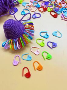 1000 piezas/Paquete Marcadores de coma de colores, alta rentabilidad, diseño redondeado, operación suave con una sola mano, sin bordes afilados, adecuado para contar agujas de tejer, coser, marcar líneas de corte, puntos de costura, marcado de instalación de accesorios - signo de coma - Ver 6