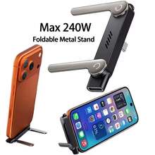 Adaptador de carga rápida de Tipo-C a Tipo-C con soporte de teléfono incorporado, compatible con iPhone 17/17Pro/16Pro/16/15/15Pro, Convertidor USB 2.0 a USB-C - Multicolor - Ver 2