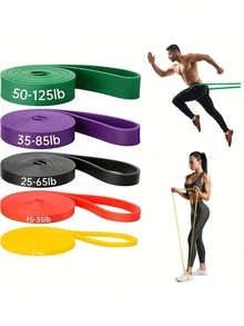 1pc Yoga Resistance Band, Yoga Accessory, Pilates Equipment, Stretch Band With Resistance Function, Suitable For High-Intensity Training, Home Workout And Gym Exercise (No Letters) - Multicolor - View 3