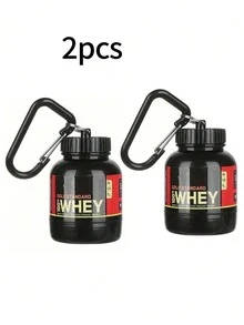 3pcs/1pc PP Material Mini Portable Protein Powder Bottle, Random 100ml Protein Powder Container, Multipurpose Shatterproof Reusable Plastic Cylinder Lock Container, Kitchen Supplies, Mini Portable Protein Powder Bottle, Suitable For Outdoor Sports, Gym Fitness, Mother's Day, Gift For Mom - View 13