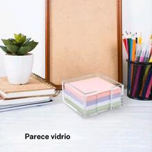 Clear Acrylic Sticky Note Holder Stand For 3x3 Inch Self-Stick Notes, Sticky Note Dispenser And Desk Organizer For Office, Bedroom, Home – No Adhesive Sheets Included - View 4