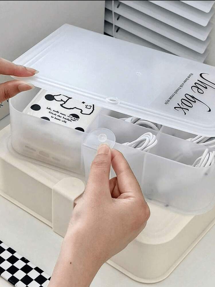 Hộp quản lý dây cáp bàn làm việc, hộp đựng dây nguồn đa chức năng có nắp đậy, thích hợp cho bộ sạc điện thoại, phích cắm và dây cáp dữ liệu; hộp đựng trang sức bền chắc, hộp đựng có ngăn kiểu sách, thích hợp để đựng bông tai, nhẫn, dây chuyền, vòng tay; hộp đựng mỹ phẩm tại nhà/văn phòng; đồ dùng phòng tắm; phụ kiện bàn làm việc; đồ dùng lưu trữ tại nhà - Nhiều màu - Xem 7