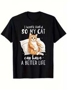 Gato naranja relajado sobre una almohada que representa el amor y esfuerzo diario de una mujer trabajadora que cuida a su mascota y refleja ternura y humor camiseta de mujer casual cómoda divertida - Negro - Ver 8