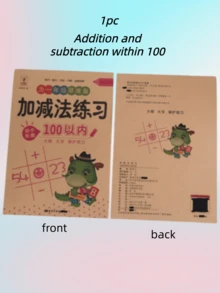 10/20/50/100 Addition And Subtraction Learning And Educational Writing Aid, 80-Page Handwritten Math Workbook With Thinking Training, Suitable For Children's Halloween/Christmas/Birthday Gift - Addition and Subtraction Within 100 - View 16