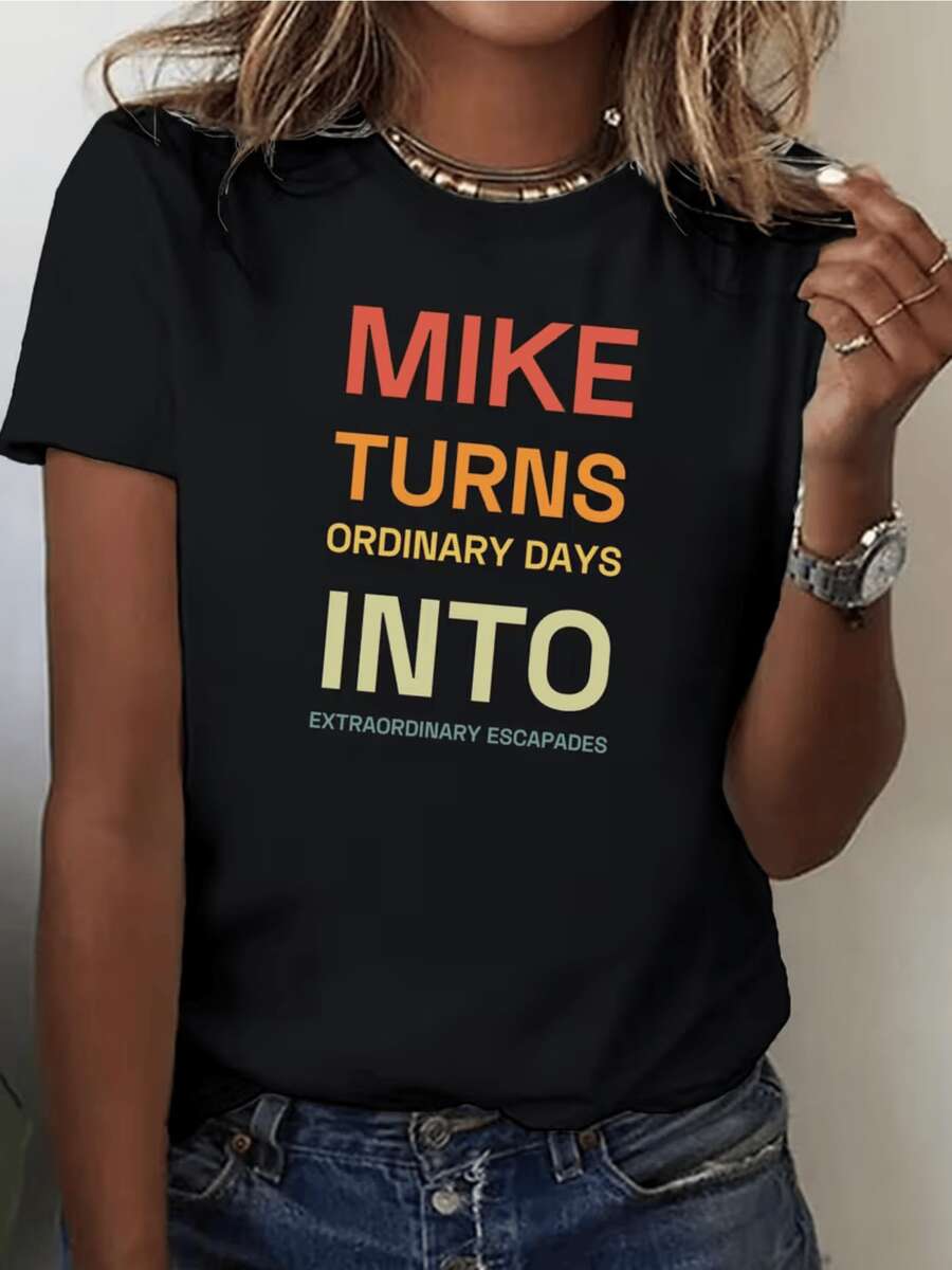 A Motivational Phrase That Expresses How To Transform Ordinary Days Into Extraordinary Experiences With Positive Energy And Confidence. A Modern, Comfortable Women's T-Shirt, Ideal For Everyday Wear. - Black - View 1