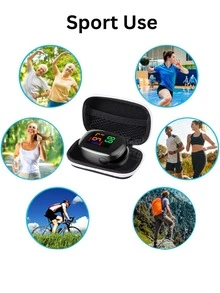 Oxímetro de Pulso Portátil e Conjunto de Armazenamento/Oxímetro Único/Bolsa de Armazenamento de Oxímetro Único: Monitor de Frequência Cardíaca - Este Produto Não Inclui Baterias! Por Favor, Use Baterias AAA, Preste Atenção aos Polos Positivo e Negativo. Conveniente e Compacto, É um Presente Ideal para Natal, Halloween e Ação de Graças., Amigável para Idosos - Preto - Visão 3