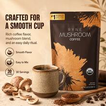 Premium RYNE Organic Mushroom Coffee, USDA Certified, 30 Servings, #1 Mushroom Coffee In The USA, Focus & Wellness Drink Mix - 1件 - 查看 4