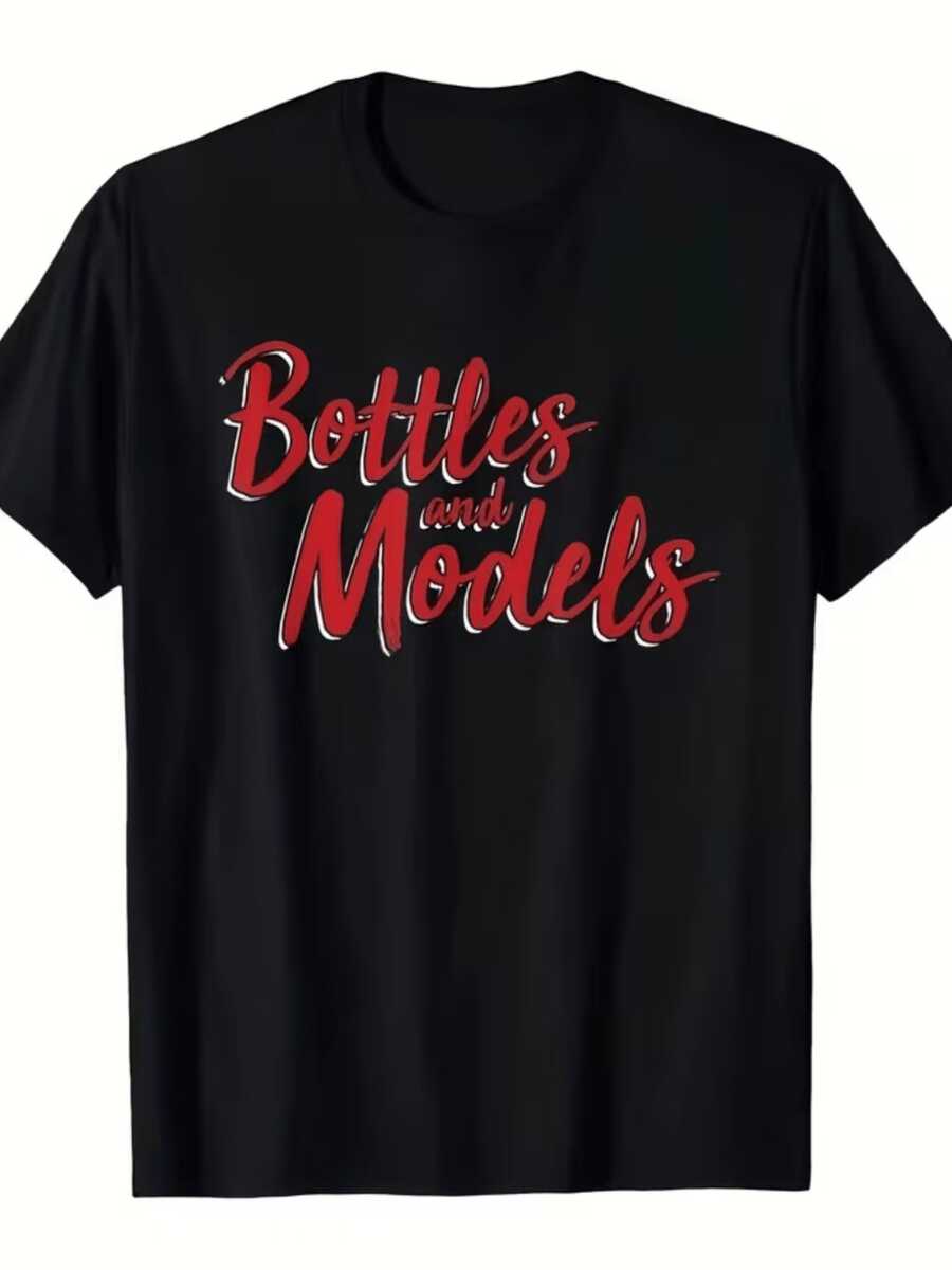 Inspirational Text In Red Tones Expressing Confidence, Joy, And A Modern Attitude, Highlighting The Spirit Of Urban Celebration With Bold Lettering On A Dark Background. Comfortable Casual Women's T-Shirt For Everyday Wear - màu đen - Xem 1