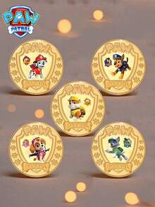 1pc INS Hot-Selling Paw Patrol Cartoon Metal Commemorative Coin Anime Peripheral Craft Decoration Souvenir Birthday Party Decor Birthday Gift - View 4