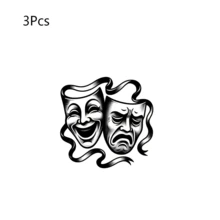 6pcs/1pc Waterproof Realistic Temporary Tattoo Stickers For Fingers, Toes, Neck, Waist, Legs, Forearms, Sleeves, Suitable For Face, Hands, Feet, Music Festival Party Makeup, Lasts 1-2 Weeks - Black - View 11