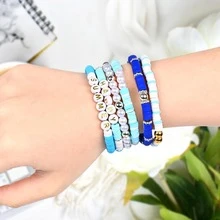 28 hạt chữ bằng đất sét mềm, phụ kiện làm trang sức DIY, phong cách mùa hè. - Nhiều màu - Xem 3