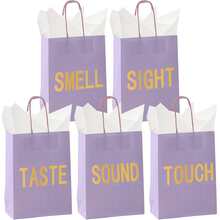 5-Senses 礼品袋，男女皆宜，内含 5 张薄纸，带提手纸袋，5 Senses 礼品，适合情人节、圣诞节、生日、结婚纪念日（黑色，8.3 x 4.3 x 10.6 英寸） - 查看 13