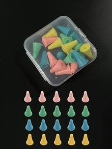 20pcs Multi-Color Knitting Needle Protectors, 2 Sizes (20pcs Small/20pcs Large) In Plastic Box, Random Color Knitting Needle Tip Covers - Sweater and Hat - View 5