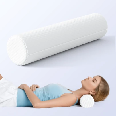 1 chiếc gối hình trụ, gối kê cổ và gối kê chân bằng mút hoạt tính, phù hợp cho người nằm nghiêng, vỏ mềm có thể tháo rời, thiết kế nhỏ gọn, tiện dụng cho giường, văn phòng, ghế sofa, hỗ trợ thoải mái theo tiêu chuẩn công thái học.
