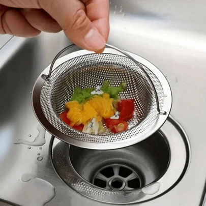 1 cái lưới lọc bồn rửa nhà bếp, nắp lưới lọc bồn rửa nhà bếp bằng thép không gỉ, phễu bồn rửa bằng thép không gỉ, lưới lọc bồn rửa, phụ kiện nhà bếp, bộ lọc nước