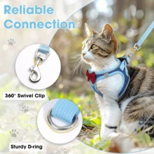 Cat Leash Set, Soft Breathable Vest With Reflective Strip, Escape-Proof Cat Harness, Suitable For Walking Cats And Outdoor Activities, Pet Vest Leash - Multicolor - View 7
