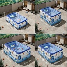 1pc Inflatable Swimming Pool, Thickened PVC Material, Portable, Foldable And Easy To Store, Suitable For Indoor, Yard, Party, Balcony, Summer Party, Family Gathering Water Play Pool (Please Check Size Before Ordering) - Multicolor - View 6