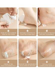 30pcs Invisible Moisturizing Heel Pads, Breathable Comfortable Cracked Heel Repair, Suitable For Sensitive Skin Foot Care (Random Style) - Multicolor - View 4