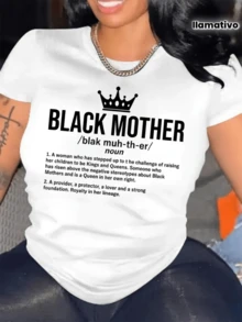 A Crown Symbolizing Pride, Strength, And Maternal Royalty, Recalling The Greatness Of Mothers Who Guide And Protect With Love And Wisdom Every Step Of Their Family, Inspiring Respect And Unity. A Modern, Casual White Women's T-Shirt. - 白色 - 查看 1