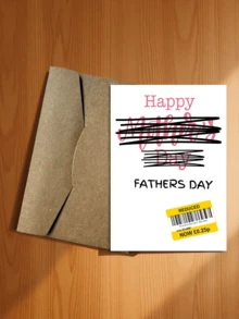1pc Interesting Father's Day Card, Suitable For Teasing Father And Stepfather, "Happy Father's Day", Front With Delicate Texture, Back With Smooth Writing, High-Quality Father's Day Card - A - View 24