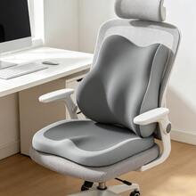 2pcs Office Chair & Car Seat Booster Cushion And Lumbar Support Set | Ergonomic Design | Improve Driving Visibility, Comfortable For Long-Term Sitting | Soft Memory Foam Provides Support | Suitable For Sedans, SUVs And Trucks - Multicolor - View 4
