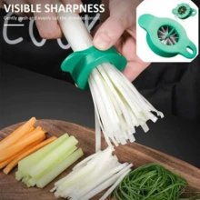 7件套蔬菜切片器、多功能水果切片器、手动食物刨丝器、蔬菜刨丝器、带护手的切割机、土豆刨丝器、家用五刃土豆切碎器、厨房用品、厨房小工具 - 彩色 - 查看 10