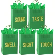 5-Senses 礼品袋，男女皆宜，内含 5 张薄纸，带提手纸袋，5 Senses 礼品，适合情人节、圣诞节、生日、结婚纪念日（黑色，8.3 x 4.3 x 10.6 英寸） - 查看 9