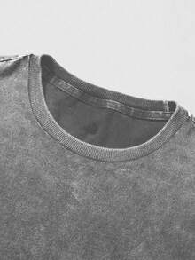 INFLATION Distressed Print Washed Cotton Sleeveless Tank Top, Brand Vest For Men In Summer - Light Grey - View 4