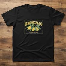 Vintage Limoncello Italian Riviera Lemon Branch Graphic Tee - Negro - Ver 8
