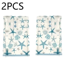 Seaside Beach Shell Starfish Print Kitchen Hand Towels 1/2 Packs 16*24 Inches, Multi-Purpose Wiping Cloth For Kitchen Restaurant Decor, Exquisite Gift Kitchen Utensil - Multicolor - View 15