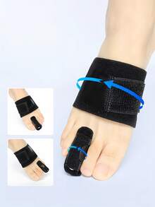 Soft Toe Compression Band, Adjustable ToeWrap For Foot Comfort, Reusable Foot CareProtector - Black - View 4