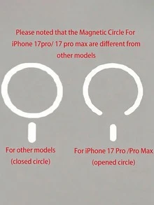 1个适用于 17 Pro Max/17 Pro/17 Air/16/15/14/13/12/11的简约透明磁吸手机壳 - 無色 - 查看 4