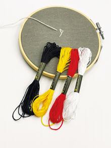 12入/包 十字繡線，6股 8m (26.25ft) 刺繡線，黑/白/紅/黃 4種基本色可選，縫紉刺繡線，適用於手工刺繡、十字繡、DIY手工藝項目 - 刺繡愛好者DIY，世界刺繡日創作首選 - 十字繡線 - 查看 2