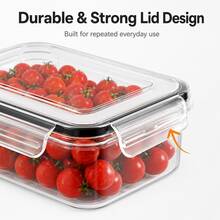 98PCS Airtight Food Storage Containers Set, 47 Containers With 47 Lids, 3 Label Sheets & Marker, Stackable Kitchen Storage & Organization Accessories, Leakproof Pantry Containers For Cereal, Snacks, Meal Prep & Leftovers - 查看 5
