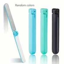 雙面折疊式指甲銼刀－便攜式美甲工具，可用於指甲修形與造型，指甲邊緣修整器，美甲護理用品，美甲與足部護理工具，學校用品。適合作為萬聖節與聖誕節禮物 - 彩色 - 查看 13