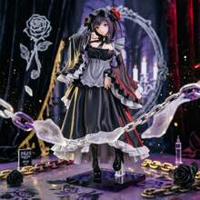 1 mô hình cô gái anime phong cách Gothic cao 22cm, chất liệu PVC. Váy đen tím với tạp dề trắng, tất ren cao đến đùi, vòng cổ và chân váy dây xích trang trí, phù hợp cho những người yêu thích phong cách lãng mạn u tối, dùng để trang trí bàn làm việc. - Nhiều màu - Xem 4
