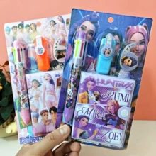 Bộ văn phòng phẩm anime gồm 1 món, bao gồm bút rút, sổ tay lò xo và băng dính trang trí, thích hợp cho người hâm mộ và học sinh (mẫu ngẫu nhiên) - Nhiều màu - Xem 4