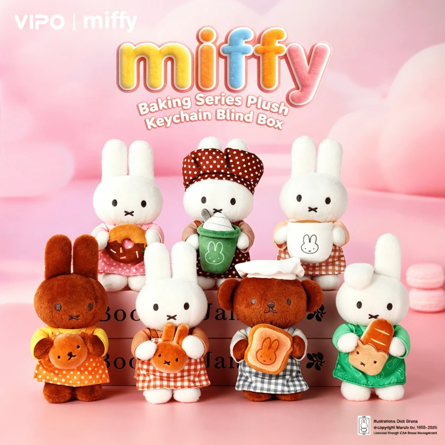 Mặt dây chuyền hộp bí ẩn Miffy Baking Series - Đồ trang trí hình thỏ dễ thương, quà tặng búp bê sưu tầm - Nhiều màu - Xem 1