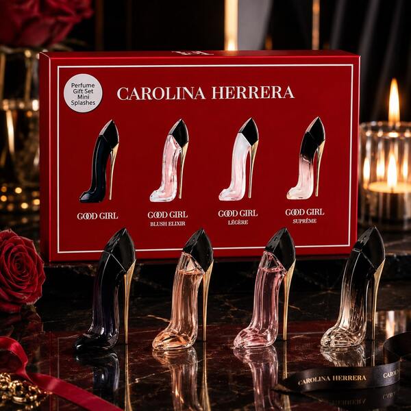  CAROLINA HERRERA Good Girl Gift Set 4 X 7ml Eau De Parfum – Luxury Travel Miniatures