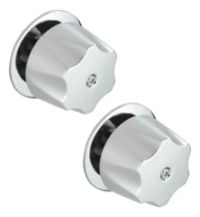 Modern  Shower Handles, 2-Piece Set, Compatible With Standard Valves – Durable And Non-Slip Bathroom Replacement Parts - 2 D- Alloy Handwheels - View 9