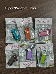 10pcs Mini Harmonica Pendant, Playable 4-Hole 4/8 Tone Harmonica Charm, Music Instrument Keychain, Suitable For Classroom, Party, Gathering And Birthday Gift - Multicolor - View 8