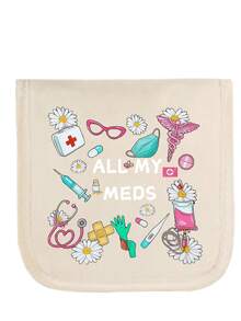 1 pieza Bolsa portátil de medicamentos, organizador compacto de pastillas, almacenamiento de medicamentos amigable para el viaje para uso diario/al aire libre/viaje, esencial para usuarios conscientes de la salud y en movimiento, accesorio médico imprescindible, bolsa de medicina pequeña y multifuncional de tela, botiquín médico portátil y de emergencia para viajes al aire libre, bolsa de almacenamiento de medicamentos de emergencia para dormitorio (opcional en varios colores) - Multicolor - Ver 16